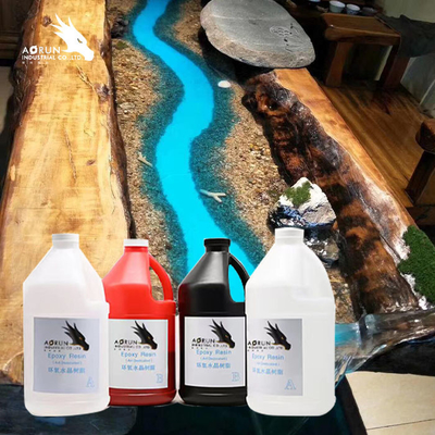 Deux parts de résine époxyde claire pour le bois liquide de résine époxyde de partie supérieure du comptoir d'espace libre époxyde de Diy