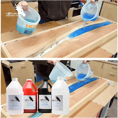 Résine époxyde composante du solide deux de Crystal Clear Art Resin Coating 100% pour des partie supérieure du comptoir de barre
