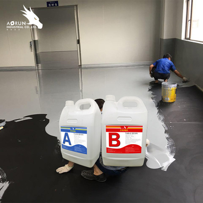 Sans couleur clair de moulage en verre liquide d'autocollant de plancher de la résine 3D du 3:1 ab