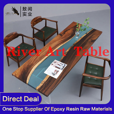 Aucun Tableau de jaunissement d'Art Jewelry Clear Epoxy Resin n'a moulé la surface en bois
