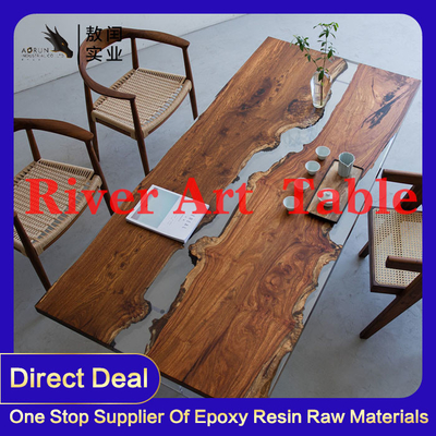 Aucun Tableau de jaunissement d'Art Jewelry Clear Epoxy Resin n'a moulé la surface en bois