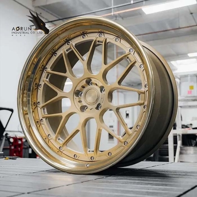 La lèvre polie en bronze de grossiste a forgé des roues des roues Chine d'alliage de 17/18/19/20 pouce