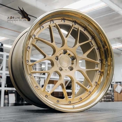 La lèvre polie en bronze balayée concave profonde superbe adaptée aux besoins du client de 2 morceaux a forgé des roues