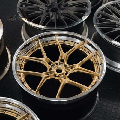Monoblock de luxe adapté aux besoins du client 2 morceaux 3 morceaux a forgé des roues d'alliage pour les voitures de course forgées à extrémité élevé de roues