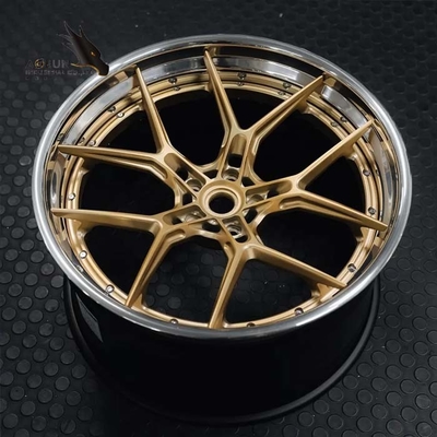 Monoblock de luxe adapté aux besoins du client 2 morceaux 3 morceaux a forgé des roues d'alliage pour les voitures de course forgées à extrémité élevé de roues