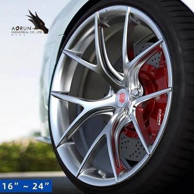 Roue faite sur commande jantes légères de l'alliage d'aluminium 5x130 5x112 5x120 5x108 5x114.3 de 16 à 24 pouces 6061-T6 pour rs6