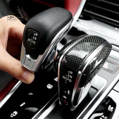 Bouton intérieur de la meilleure qualité de décalage de voiture de poignée de vitesse de fibre de carbone de voiture pour Porsche Cayenne Panamera 2018-2022 2017-2022