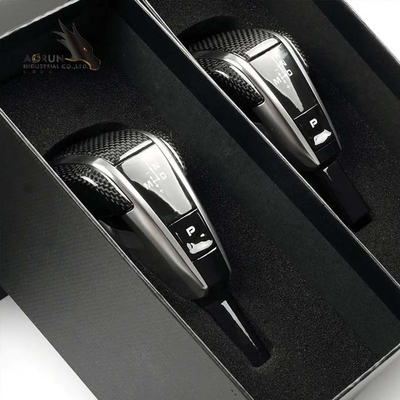 Bouton intérieur de la meilleure qualité de décalage de voiture de poignée de vitesse de fibre de carbone de voiture pour Porsche Cayenne Panamera 2018-2022 2017-2022