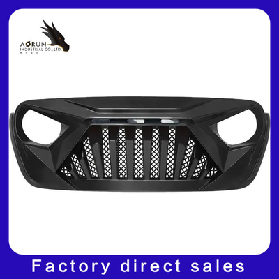 Le gril de voiture pour le gril 2018-2022 de requin d'ABS de Jeep Wrangler JL Front Bumper Grille Glossy Black USA a des actions