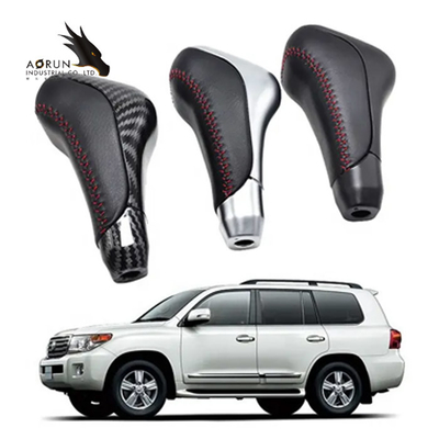 Bouton automatique en cuir véritable noir de changement de vitesse de voiture de levier pour la TOUNDRA TRD PRO FJ de LAND CRUISER 2003-2017 LC5 4RUNNER