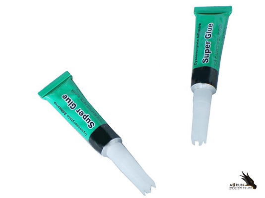 Composant simple d'OEM de colle superbe en caoutchouc en plastique de cyanoacrylate